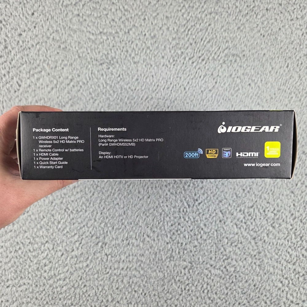 New Iogear GWHDRX01 Long Range Wireless 5x2 HD Matrix PRO Additional Receiver - Picture 3 of 4